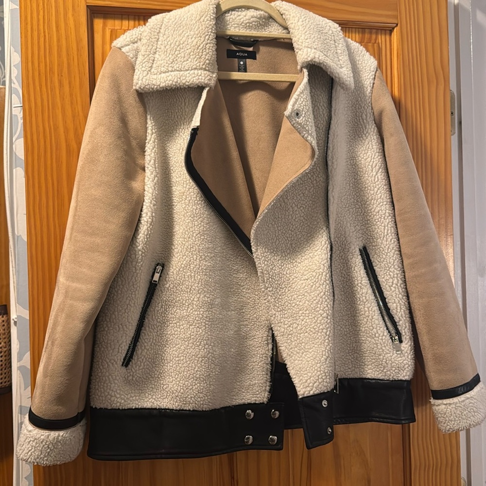 Aqua Shearling Coat